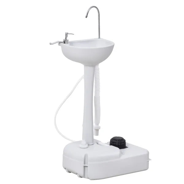 Kleankin 4.5 Gallon Portable Hand Wash Sink with Towel Holder and Soap Dispenser Light Gray - product image 11