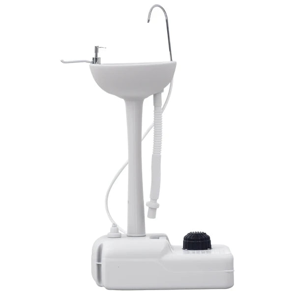 Kleankin 4.5 Gallon Portable Hand Wash Sink with Towel Holder and Soap Dispenser Light Gray - product image 1