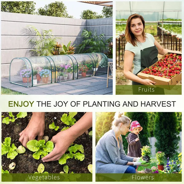 Outsunny Portable Plant Refuge: 13ft Tunnel Greenhouse with UV Protection - product image 6