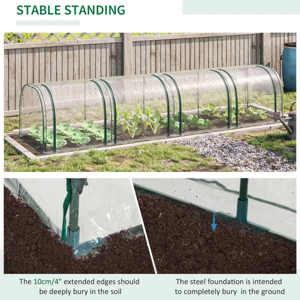 Outsunny Portable Plant Refuge: 13ft Tunnel Greenhouse with UV Protection - product image 7