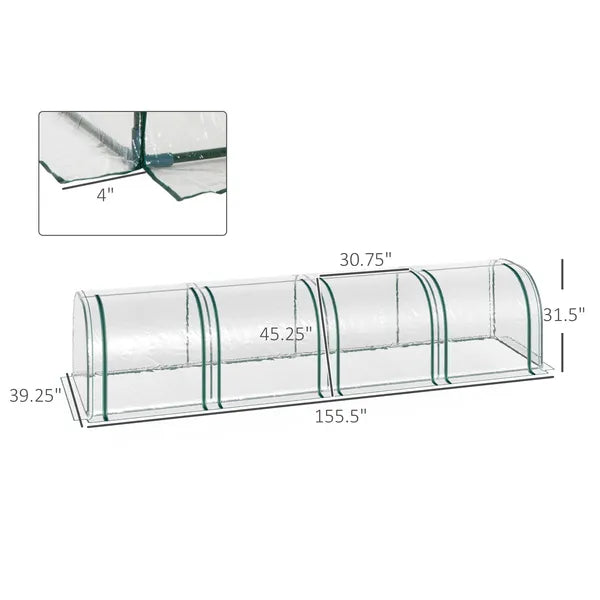 Outsunny Portable Plant Refuge: 13ft Tunnel Greenhouse with UV Protection - product image 3