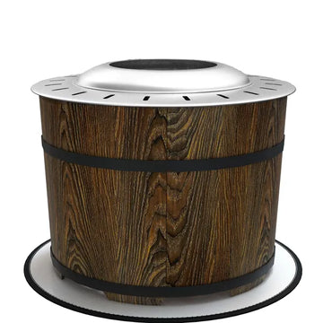 Outsunny Portable Smokeless Fire Pit Magnesium Oxide Bonfire Stove with Mat Brown for Outdoor Activities - product image 1
