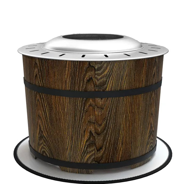 Outsunny Portable Smokeless Fire Pit Magnesium Oxide Bonfire Stove with Mat Brown for Outdoor Activities - product image 1