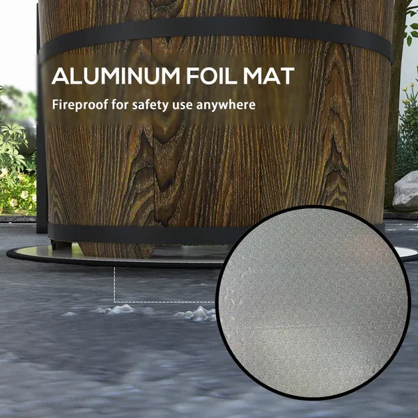 Outsunny Portable Smokeless Fire Pit Magnesium Oxide Bonfire Stove with Mat Brown for Outdoor Activities - product image 6