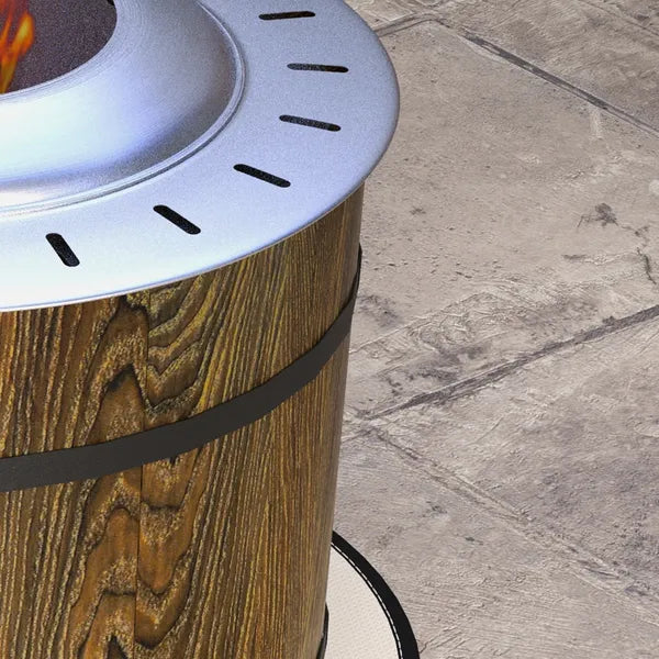 Outsunny Portable Smokeless Fire Pit Magnesium Oxide Bonfire Stove with Mat Brown for Outdoor Activities - product image 7