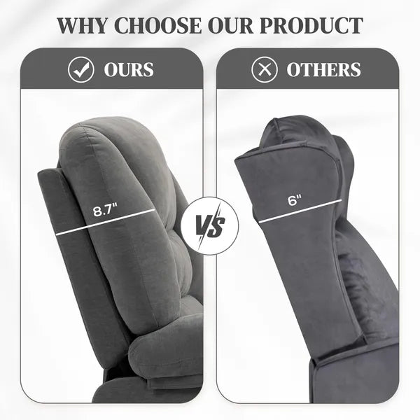 Power Lift Chair, Electric Recliner Chair with Vibration Massage, Heat, Side Pockets, Quick Assembly, Charcoal Gray - product image 9