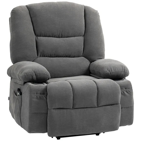 Power Lift Chair, Electric Recliner Chair with Vibration Massage, Heat, Side Pockets, Quick Assembly, Charcoal Gray - product image 1