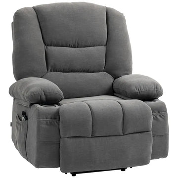 Power Lift Chair, Electric Recliner Chair with Vibration Massage, Heat, Side Pockets, Quick Assembly, Charcoal Gray - product image 1