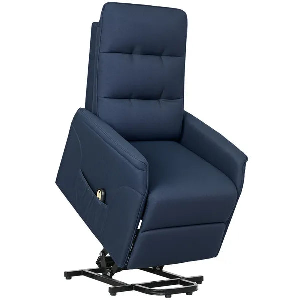 Power Lift Chair for Elderly, Fabric Recliner Sofa with Remote Control, Side Pockets, Quick Assembly, Deep Blue - product image 11