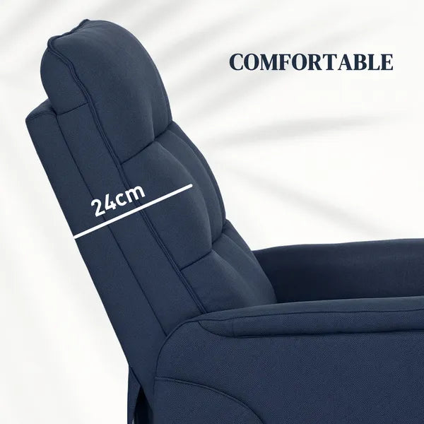 Power Lift Chair for Elderly, Fabric Recliner Sofa with Remote Control, Side Pockets, Quick Assembly, Deep Blue - product image 6