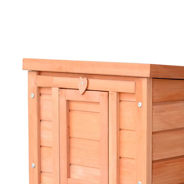 PawHut Rabbit House Small Wooden Hutch Cage Openable Waterproof Roof Bunny Guinea Pig Indoor Outdoor Natural - product image 9