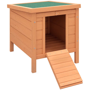 PawHut Rabbit House Small Wooden Hutch Cage Openable Waterproof Roof Bunny Guinea Pig Indoor Outdoor Natural - product image 1