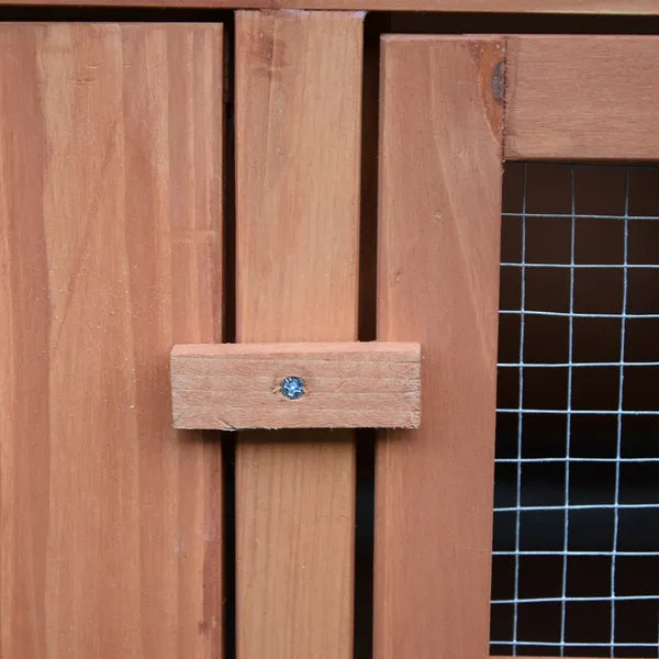 Rabbit Hutch 62 Outdoor Small Animal House with Run Elevated Main House Natural Wood - product image 12