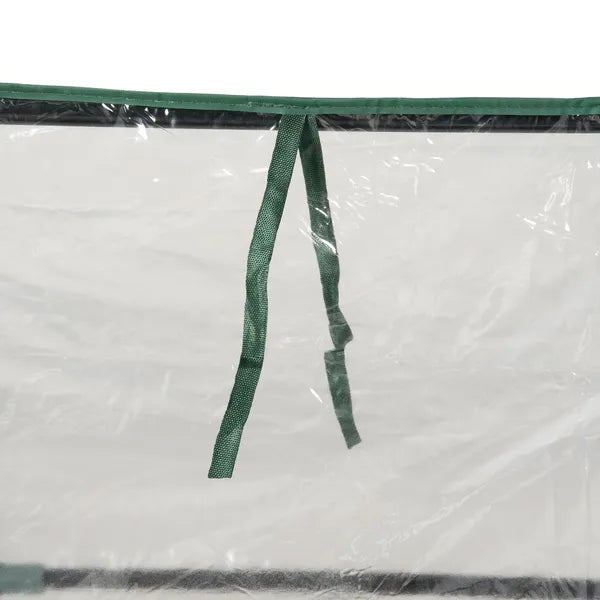 Outsunny Raised Garden Bed with Greenhouse, Steel Planter Box with Plastic Cover, Roll-Up Window, Clear - product image 13