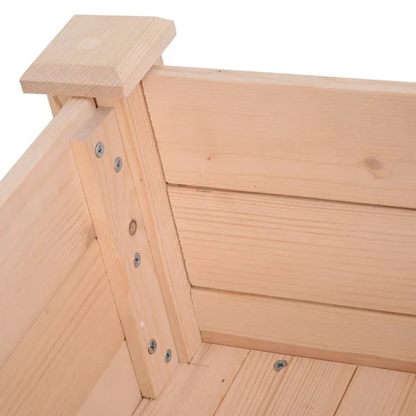Outsunny Raised Garden Bed with Legs, 34" x 18" x 30", Elevated Wooden Planter Box, Self-Draining with Bed Liner for Vegetables, Herbs - product image 8