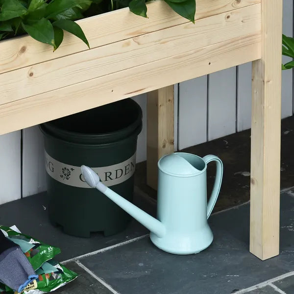 Outsunny Raised Garden Bed with Legs, 34" x 18" x 30", Elevated Wooden Planter Box, Self-Draining with Bed Liner for Vegetables, Herbs - product image 7
