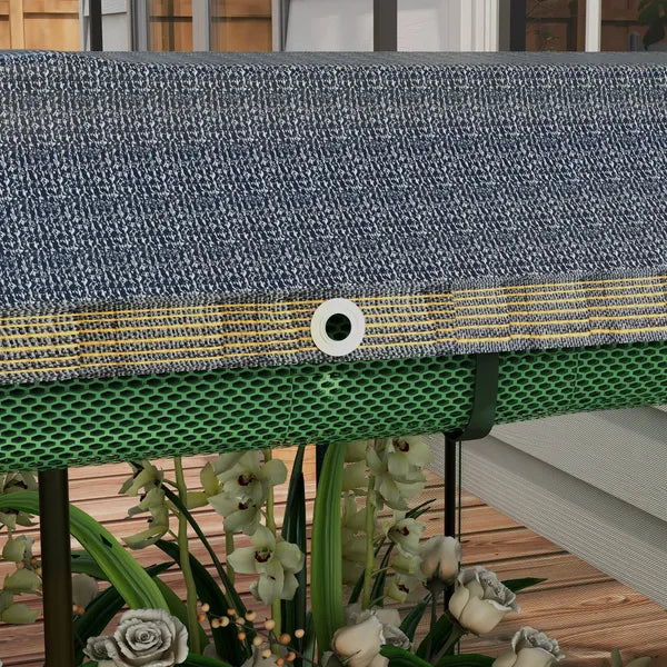 Raised Garden Bed with Protective Cage and Shade Beige for Flowers and Vegetables - product image 8