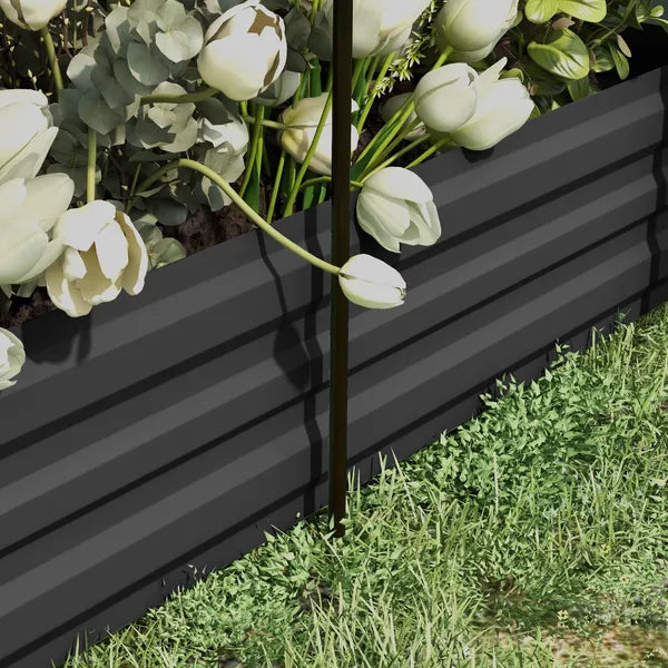 Outsunny Raised Garden Bed with Protective Cage and Shade Gray for Flowers and Vegetables - product image 9