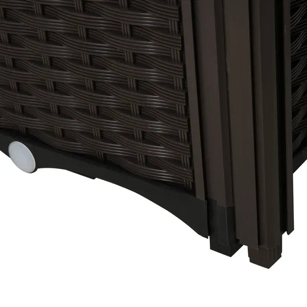 Raised Garden Planter 2 Piece Set Brown with Self-Watering System and Drainage for Outdoor Flowers - product image 9