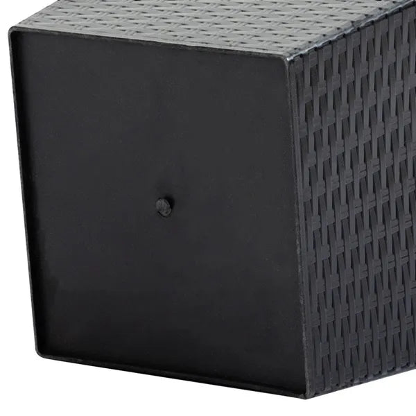 Outsunny Rattan-Style Plastic Planters with Drainage Holes, Set of 3 - 24 Inch Height, Black - product image 9