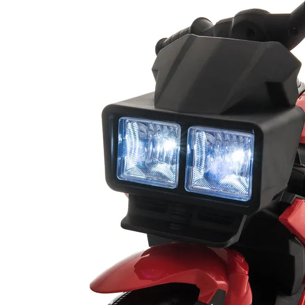 Aosom Red 6V Kids Electric Motorcycle Ride-On Dirt Bike Toy with Music Horn Headlights - product image 9
