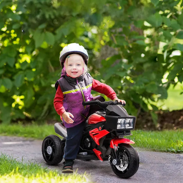 Aosom Red 6V Kids Electric Motorcycle Ride-On Dirt Bike Toy with Music Horn Headlights - product image 2