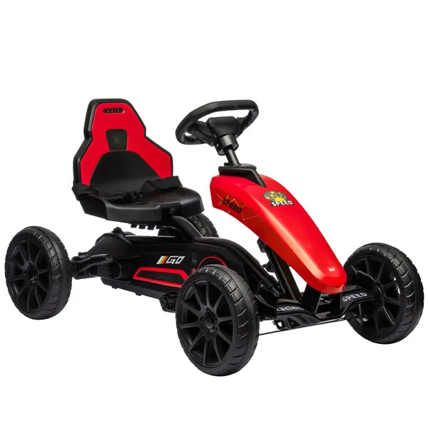 Red Pedal Go Kart for Kids with Durable Swing Axle and Shock-Absorbing Wheels - product image 11