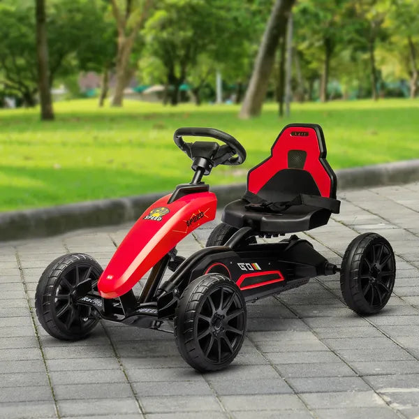 Red Pedal Go Kart for Kids with Durable Swing Axle and Shock-Absorbing Wheels - product image 10