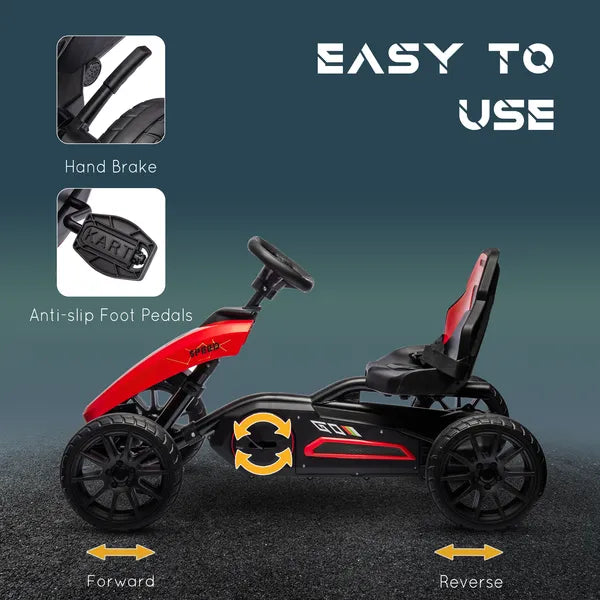 Red Pedal Go Kart for Kids with Durable Swing Axle and Shock-Absorbing Wheels - product image 5