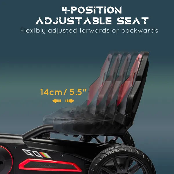 Red Pedal Go Kart for Kids with Durable Swing Axle and Shock-Absorbing Wheels - product image 4