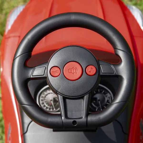 Aosom Red Toddler Ride On Push Car Foot-to-Floor with Horn Music Headlights Storage - product image 8
