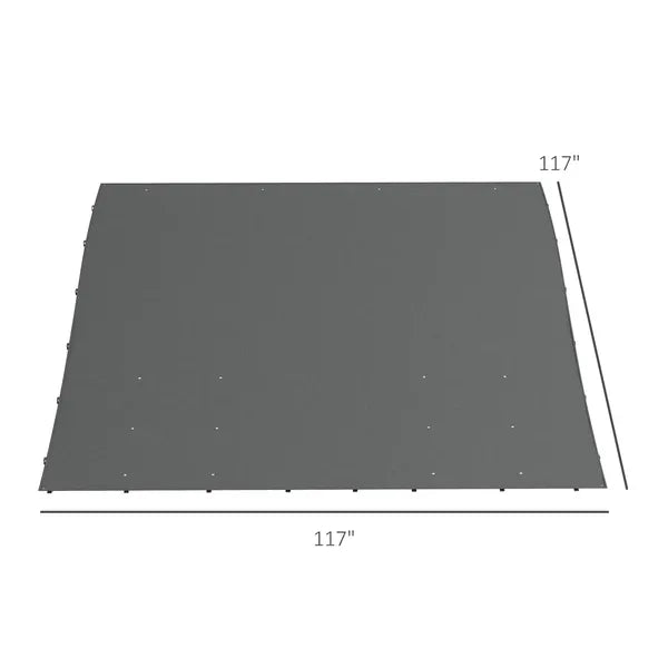 Outsunny Replacement Canopy for 10x10 Pergola Dark Gray UV Protection Easy Install 84C-038 Series - product image 3