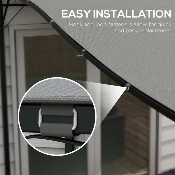 Outsunny Replacement Canopy for 10x10 Pergola Dark Gray UV Protection Easy Install 84C-038 Series - product image 6