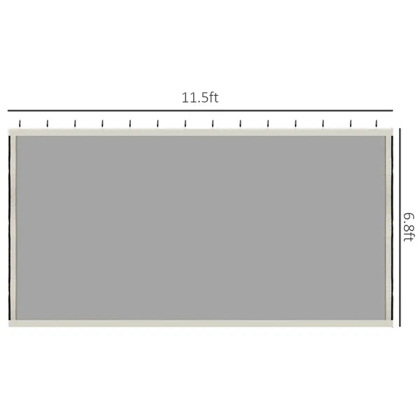 Replacement Mesh Netting for 10 x 13 Gazebo Canopy Tents Zippered White - product image 3