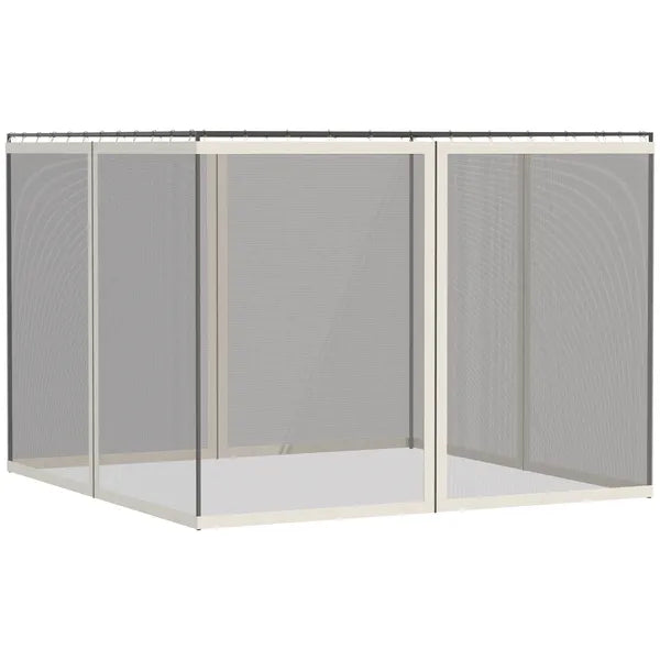 Replacement Mesh Netting for 10 x 13 Gazebo Canopy Tents Zippered White - product image 1