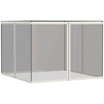 Replacement Mesh Netting for 10 x 13 Gazebo Canopy Tents Zippered White - product image 1