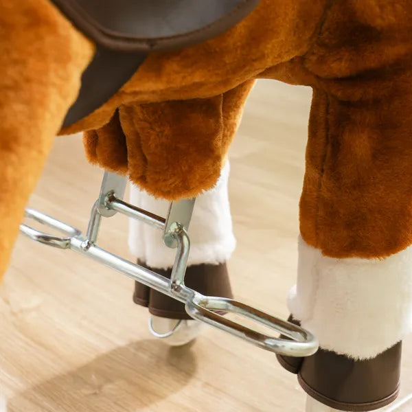 Qaba Ride on Horse, Walking Horse Toy Kids Riding Pony with Wheels, Neighing Sound for 3-5 Years, up to 132 Pounds - product image 8