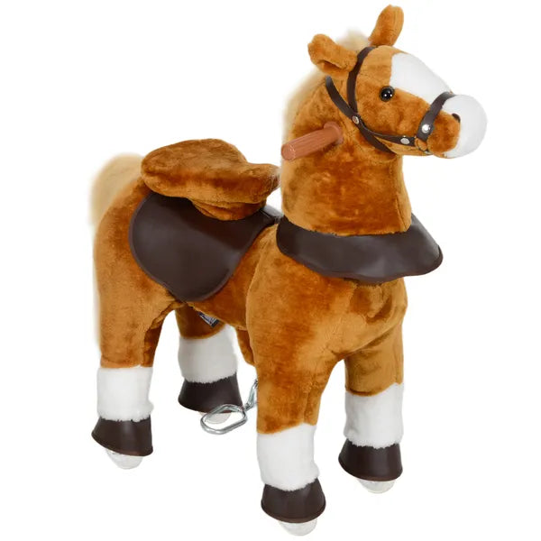 Qaba Ride on Horse, Walking Horse Toy Kids Riding Pony with Wheels, Neighing Sound for 3-5 Years, up to 132 Pounds - product image 11