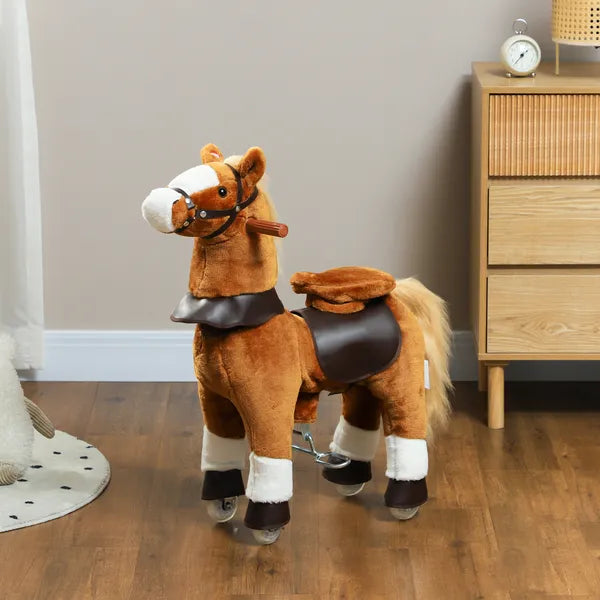 Qaba Ride on Horse, Walking Horse Toy Kids Riding Pony with Wheels, Neighing Sound for 3-5 Years, up to 132 Pounds - product image 10