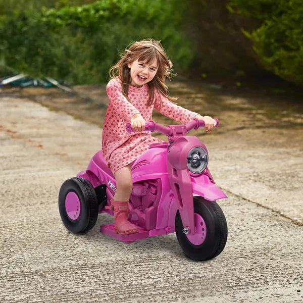 Qaba Ride On Motorcycle, 6V Ride on Bubble Car, 3 Wheeled Electric Motorcycle for Kids with LED Headlight, Music, Pink - product image 10