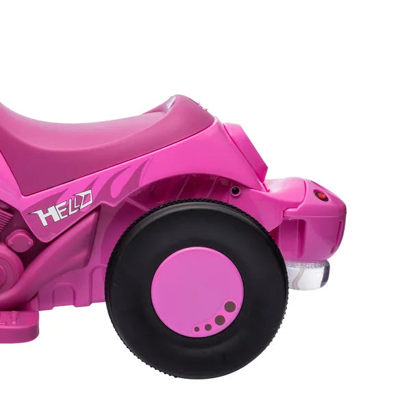 Qaba Ride On Motorcycle, 6V Ride on Bubble Car, 3 Wheeled Electric Motorcycle for Kids with LED Headlight, Music, Pink - product image 8