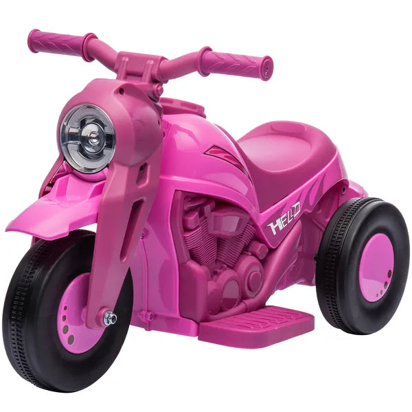Qaba Ride On Motorcycle, 6V Ride on Bubble Car, 3 Wheeled Electric Motorcycle for Kids with LED Headlight, Music, Pink - product image 1