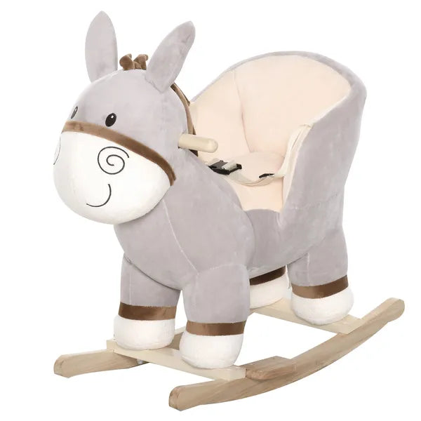 Rocking Donkey with Sound Wooden Base and Safety Belt for Ages 18-36 Months - product image 11