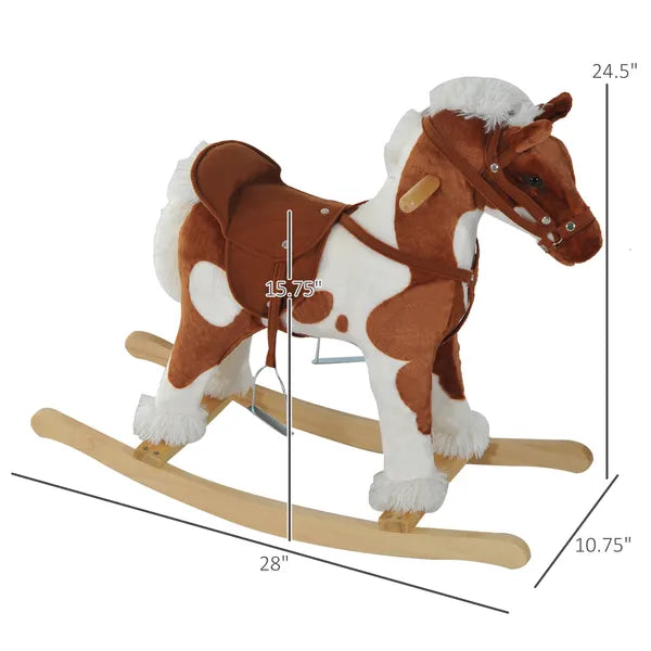 Rocking Horse, Kids Plush Airplane Rocker, Nursery Rhyme Sounds, Educational Toy for Boys and Girls - product image 3