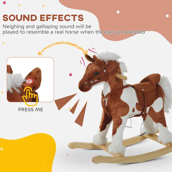 Rocking Horse, Kids Plush Airplane Rocker, Nursery Rhyme Sounds, Educational Toy for Boys and Girls - product image 4