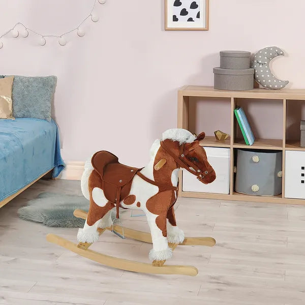 Rocking Horse, Kids Plush Airplane Rocker, Nursery Rhyme Sounds, Educational Toy for Boys and Girls - product image 2