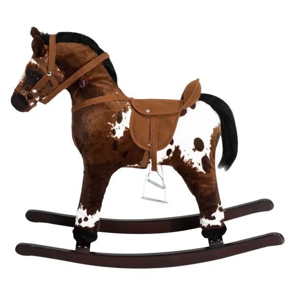 Plush Rocking Horse Ride-On Toy with Nursery Rhyme Music for Ages 18-36 Months Dark Brown - product image 11