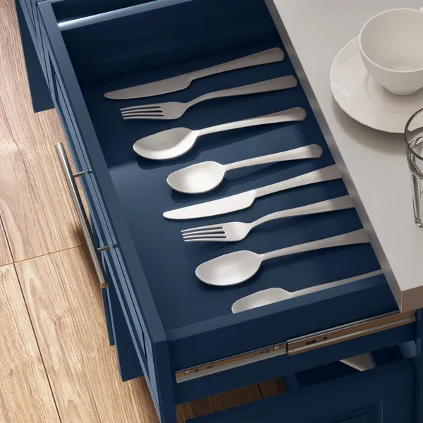 HOMCOM Rollable Kitchen Island with Stainless Steel Top, 2 Drawers, Spice, Knife and Towel Rack and Cabinets, Navy Blue - product image 8