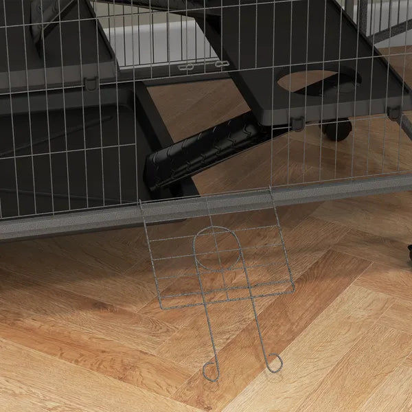 50.5 Inch Rolling Small Animal Cage with Hammock, Platforms and 4 Doors, Gray - product image 10