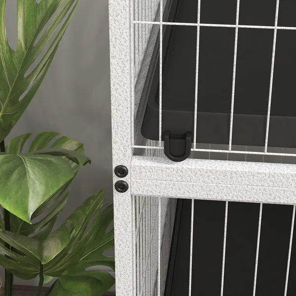 5-Tier Rolling Small Pet Cage with Hammock and 4 Access Doors White and Black - product image 9